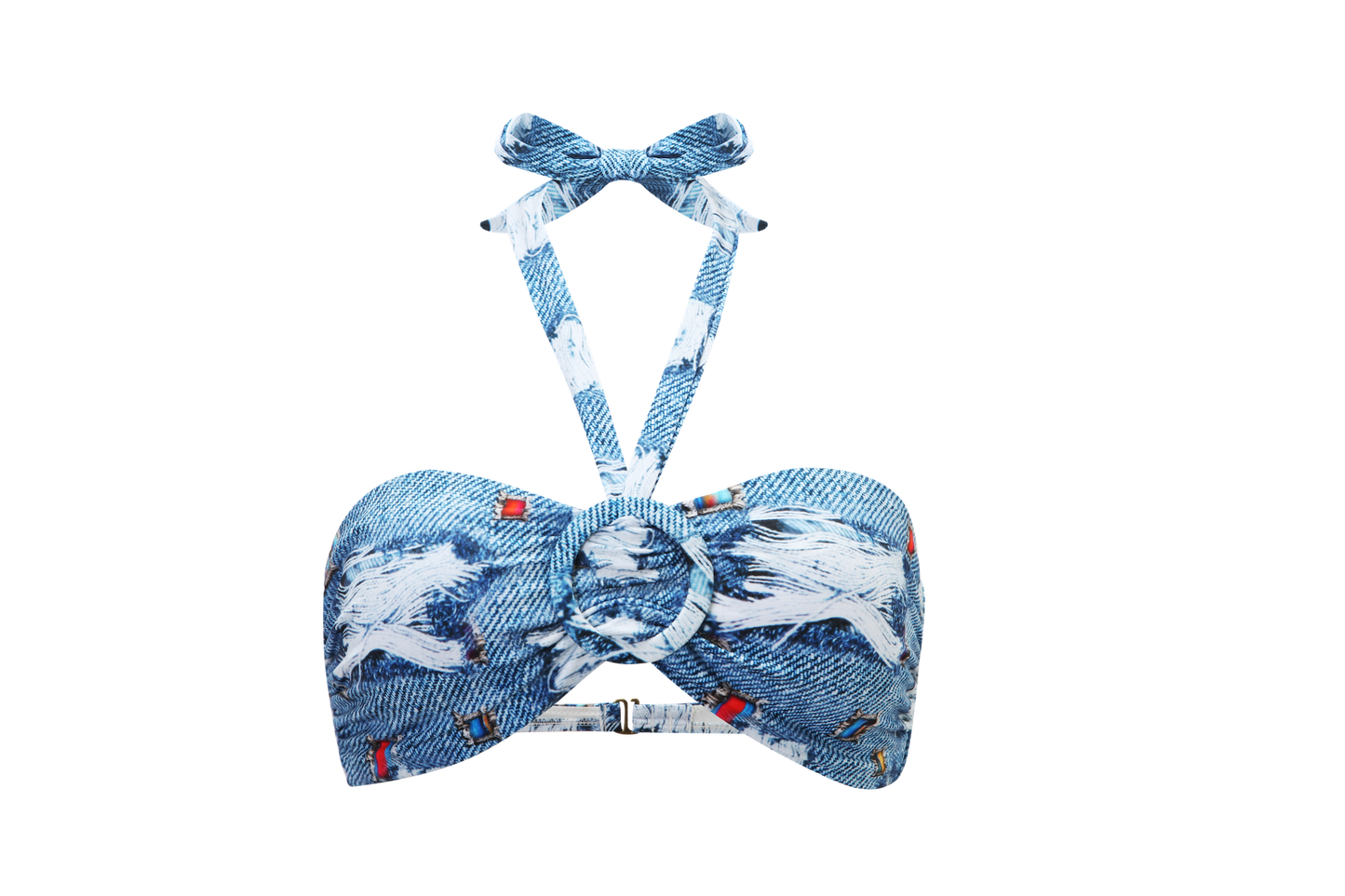 DENIM Bandeau Top With Buckle